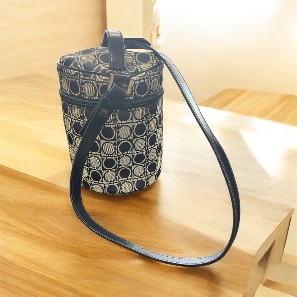 Stylish Navy and Grey Salvatore Ferragamo Women's Bag